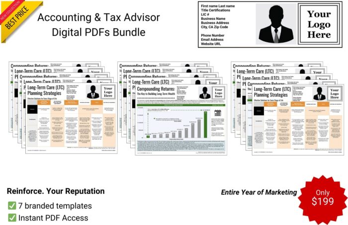Accounting & Tax Advisor - Full Year of Marketing (Digital Bundle)