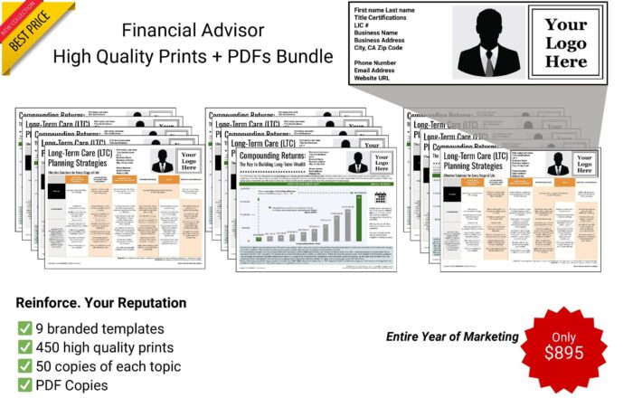 Financial Advisor - Full Year of Marketing (Hard Copies + Digital Download)