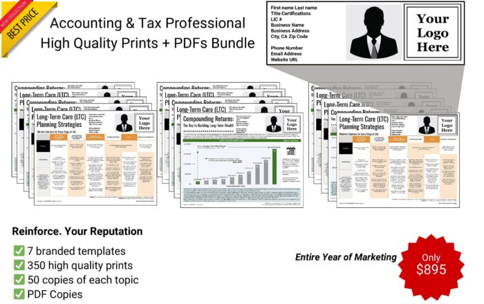 Accounting & Tax Advisor - Full year of Marketing (Hard Copies + Digital Download)